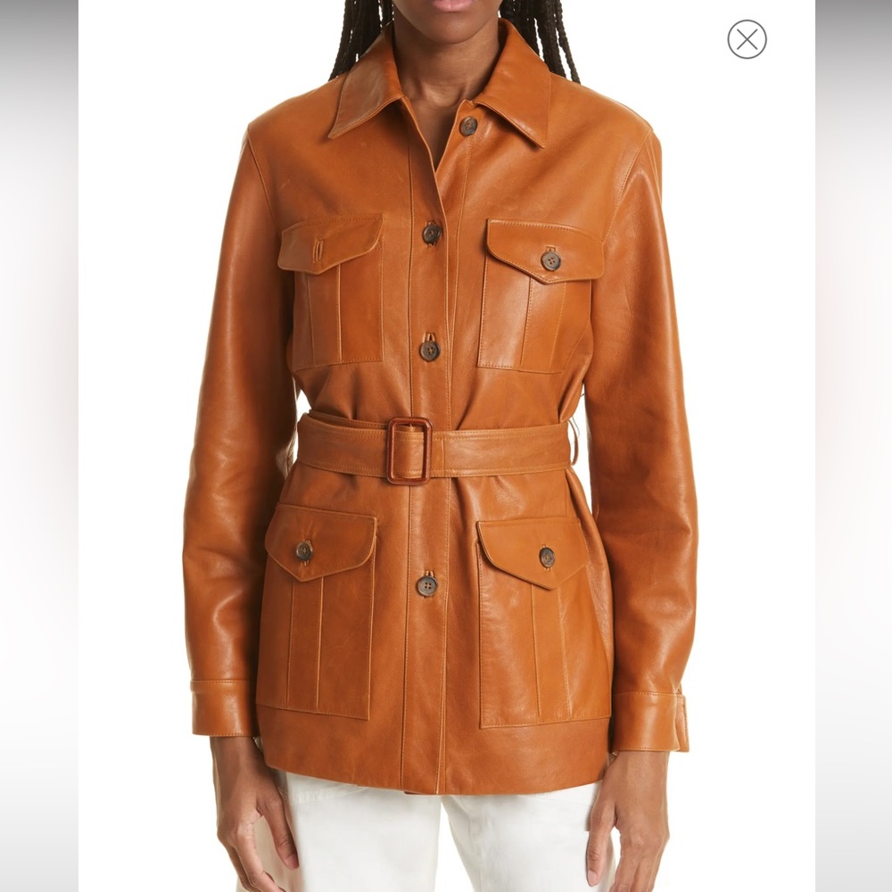 Nili Lotan leather belted jacket - Picture 1 of 7